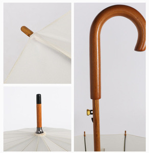 Vintage En Bois Poignée En Forme De Parapluie 16 Os Pluie <span class=keywords><strong>Solide</strong></span> Coupe-Vent Grand Parapluie Hommes Femmes Cadeau <span class=keywords><strong>Parasol</strong></span> - Product Image 5
