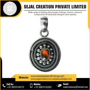 Wholesale 925 Sterling Silver Hip Hop <b>Pendants</b> Beautiful Agate Stone <b>Gold</b> Diamond Heart <b>Cross</b> Number Patterns Bezel Setting - Product Image 3