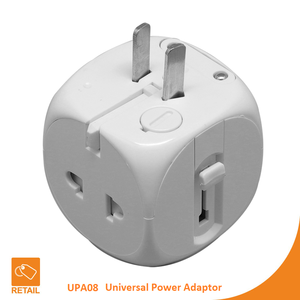 Tiny Design Universal Travel <b>Adapter</b> with 2 Outlets for <b>EU</b>/UK/AU/US - Product Image 4