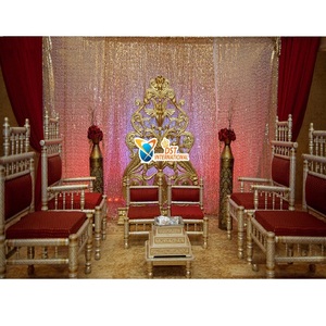 Ensemble de chaises mandala pour mariage, Sankheda, portant par un styliste indien, idéal pour cérémonie de mariage, 4 pièces - Product Image 1