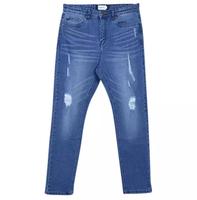 Jeans pour homme, coupe skinny, jambe droite, denim décontracté, lavage clair, longueur standard, port toute saison, doux au toucher, coupe-vent, respirant