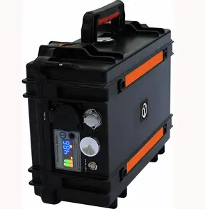 Portable Solar Generator 2000W Lithium Batterij Koffer Draagbare Power Station Uitgang 110V/220V
