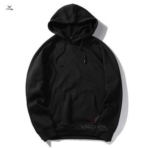 Sweatshirts à capuche sur mesure pour hommes, sweatshirts à la mode imprimés à motif uni, fermeture éclair de grande taille anti-rétrécissement, vente en gros OEM d'usine - Product Image 3