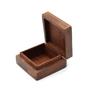 आर्थिक लकड़ी के भंडारण उपहार बॉक्स अंगूठी और सिक्का भंडारण बॉक्स यह बहुत आकर्षक फैंसी भारतीय उपहार बक्से लकड़ी शिल्प