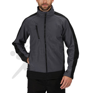 New Arrival Custom Design High Collar Softshell Jacket for Men's Wholesale Breathable Outdoor Mountain & Hiking Softshell Jacket - Product Image 1