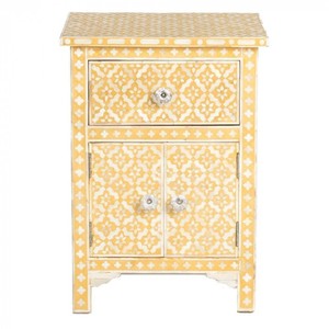 Muebles de estilo lujoso, artículo decorativo, mesa de esquina con acabado de incrustaciones de hueso para el hogar, sala de estar, mesita de noche - Product Image 2