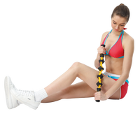 ALLWINWIN MSK18 Bâton de massage - Rouleau de massage musculaire à bille TPR pour les jambes