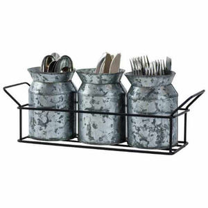 <b>Black</b> Metal <b>Cutlery</b> Holder - Product Image 3