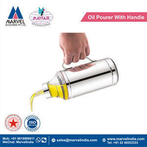 Vertedor de Aceite de Acero Inoxidable con Asa, Capacidad de 750/1000 ml, Acabado Cromado, Diseño Multifuncional - Product Image 3