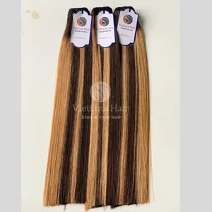 Doble de calidad superior se Fumi Ombre cabello humano en Nigeria inflable rizado piano cabello virgen paquetes de cabello humano