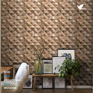 Azulejos de suelo de cerámica con acabado de madera de superficie mate marrón oscuro clásico para balcón cocina uso perfecto decoración del hogar azulejos digitales - Product Image 2
