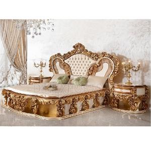 ชุดเฟอร์นิเจอร์ห้องนอนไม้สักสุดหรู สีทองเมทัลลิก ดีไซน์ทันสมัย พร้อมสีที่ปรับแต่งได้และดีไซน์ที่ทนทาน - Product Image 1