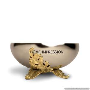 ชามโลหะเคลือบเงาสำหรับใช้ในบ้านชามสำหรับตกแต่งโต๊ะดีไซน์แฟนซีชามโลหะสีแบบโบราณทรงลึก - Product Image 5