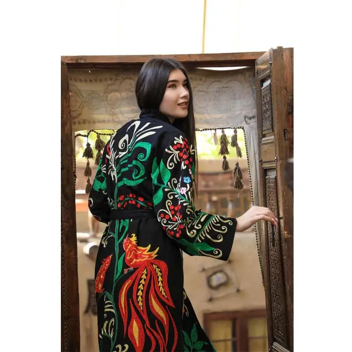 Jaket Panjang Wanita Katun Sutra Alami Uniseks, Jaket Panjang Wanita Cantik Nyaman dengan Mantel Lampu Uzak Mewah Baru