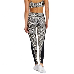 Leggings Deportivos de Cintura Alta para Mujer, Estampado Animal, Efecto Levanta Glúteos, Control de Abdomen, Anticelulitis, Spandex/Poliéster, para Yoga y Fitness - Product Image 2