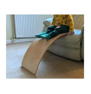 Bán Buôn Đồ Chơi Bằng Gỗ Giáo Dục Bằng Gỗ Cong Wobble Balance Board Cơ Thể Eo Đào Tạo Kid Yoga Ban Đầu Tập Thể Dục Thiết Bị