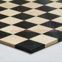 Jeu d'échecs en bois de buis d'ébène sans bordure, double face, impression personnalisée de grande taille