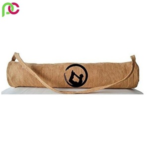 Bolsa ecológica de algodón para esterilla de yoga con correa ajustable para el hombro Impresión de logotipo personalizado para estudios de fitness y compradores mayoristas - Product Image 6