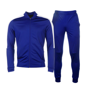 Chándal de lana para hombre, ropa de calle con rayas laterales de color contrastante, chándales completos, venta al por mayor - Product Image 1