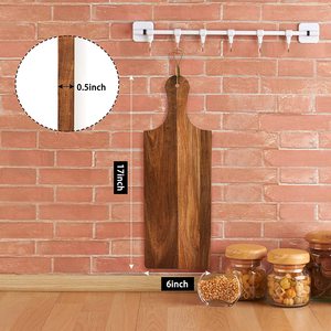 Rectangular Acacia Wooden Chopping Board Decorative Cutting Board Wood Breakfast Food Serving Board With Handgrip and a Hole - Product Image 5
