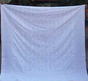 Cubrecama de Tela de Algodón de Alta Calidad con Estampado en Bloque, Diseño de Bordado con Dobladillo Cosido, Cubrecama Plano, Sábana de Cama King Size - Product Image 2