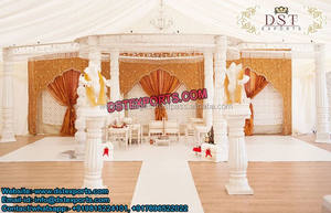 งานแต่งงานแบบฮินดู  แท่นงานแต่งงานแบบไฟเบอร์  ชุดแต่งงานแบบแมนดาลาสีทองล่าสุด  งานแต่งงานแบบอินเดีย  แท่นงานแต่งงานแบบไฟเบอร์แบบดั้งเดิม - Product Image 4