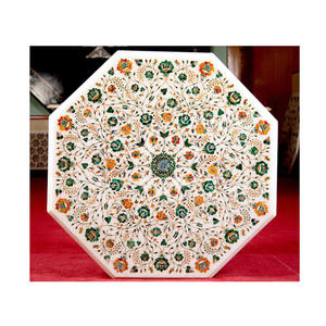 Mesa con incrustaciones de mármol de colores únicos, alta calidad, Exportación India - Product Image 1