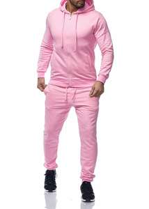 Venta al por mayor de pantalones de chándal de dos piezas de algodón de peso pesado Metro logotipo personalizado y Sudadera con capucha conjuntos de chándal de hombre en blanco ajustado entrenamiento gimnasio chándal liso para hombre chándal - Product Image 4