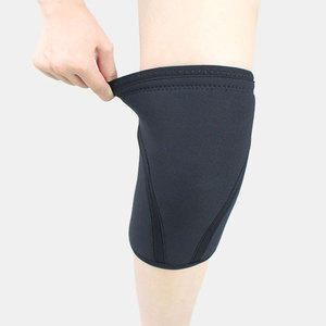 2022 New Solid Black Knee Sleeve For Men Keep Warm Fleece Custom Leg Warmers <b>Support</b> Outdoor knee sleeve - Product Image 4