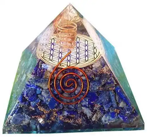 Beautiful Lapis Lazuli Orgone Pirâmides Atacado Cristais Naturais Gemstone Lapis Lazuli Orgonite Cristais Pirâmide