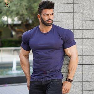 T-shirt de sport à manches courtes pour homme, t-shirt de sport pour la salle de sport, vente en gros - Product Image 6