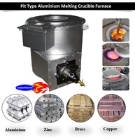 Fourneau de fusion d'aluminium au gaz pour unités de fonderie sous pression, 250 kg par heure, ligne de fusion et de maintien de température, provenant d'un fabricant réputé