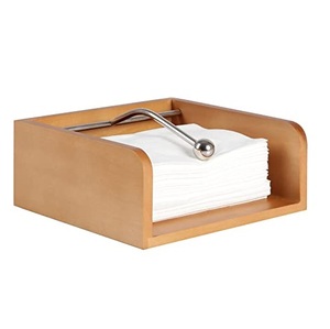 Porte-serviettes en bois écologique fait main pour comptoir, support de mouchoirs fantaisie, taille personnalisée, vente en gros, emballage carton suspendu - Product Image 1