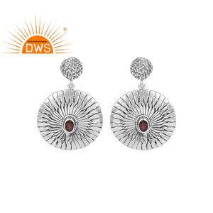 Roxi — boucles d'oreilles pendantes en pierre précieuse, bijoux en argent Sterling 925 cintré à la main, vente en gros - Product Image 1
