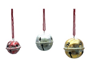GOLD JINGLE BELL RENDIAR CHRISTMAS HANGING DECORATION HANGING ORNAMENT HIGH QUALITY METAL HOME DECOR CLASSIC DESIGN - Product Image 4