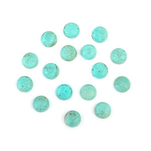 Cabujones sueltos de tamaño personalizado con forma brillante redonda cortados 100% piedras preciosas turquesas de Arizona Natural, accesorios de joyería al por mayor - Product Image 1