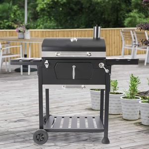 Griglia a <span class=keywords><strong>Carbone</strong></span> per Barbecue con Carrello Combinato Resistente e Affumicatore con Camino - Product Image 4