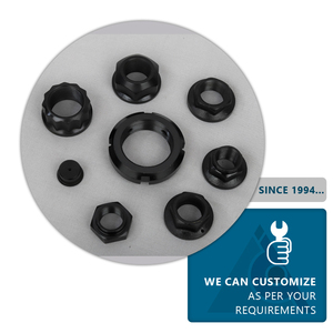 Tuerca de acero con husillo hexagonal de rosca M20 * 1,5 de grado industrial personalizado de calidad Superior Clase 10 recubierta de Zinc negro - Product Image 2