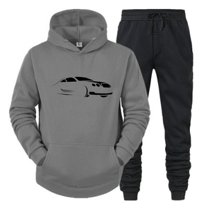 Ropa deportiva con logotipo personalizado para hombre, chándal de algodón para gimnasio y trotar - Product Image 1