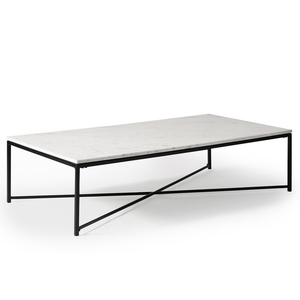 Modern Black Powder Coated Steel <b>Coffee</b> <b>Table</b> with Elegant <b>Marble</b> Top Home Office Furniture for Living Room Bedroom Side <b>Table</b> - Product Image 1