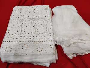 แต่งตัววัสดุ Biscose Georgette ด้านหน้า Jaal Super Fine Chikankari กับ Kaamdani ทำงานเต็มแขนกับ Duptta - Product Image 3