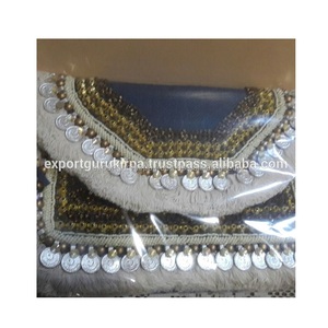 Bolso de mano de noche para mujer, con borlas cartera de mano, Colección India - Product Image 1