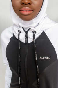 Tunique longue avec capuche en tissu Super extensible, pour Jogging, à la mode, Style islamique - Product Image 2