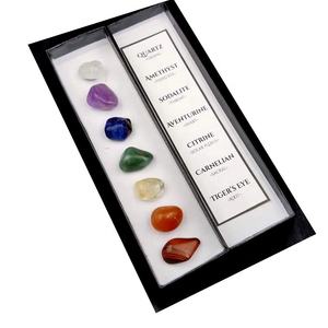 Ensemble de Chakra en pierre brute, haute qualité, avec belle boîte, plastique végétale - Product Image 1