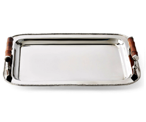 Bandeja para servir alimentos de alta capacidad con asa de latón Desayuno Pasta Servidor de alimentos Venta caliente Hotel Catering Bandeja para servir alimentos - Product Image 4