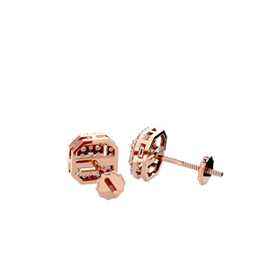 Pendientes de tuerca con racimo de diamantes redondos naturales de 0,35 quilates |   Joyería Fina Elegante para Mujer con Cierre de Rosca de Oro de 14K, Regalo para Uso Diario - Product Image 6