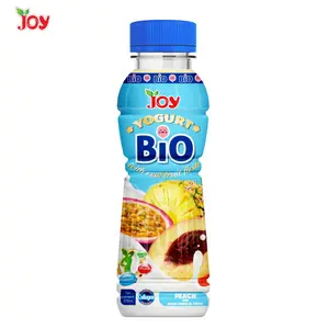 Botella de 250ml de bioyogurt con melocotón, frutas tropicales mezcladas, proveedores y fabricantes de proteínas
