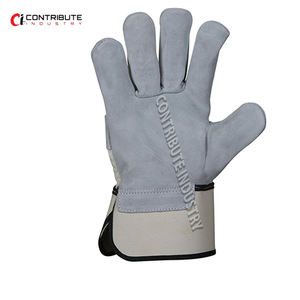 Guantes DE SEGURIDAD DE CUERO dividido de vaca canadiense para trabajos de jardinería y construcción de almacenes - Product Image 5