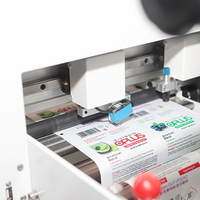 Máquina cortadora de pegatinas, trazador de etiquetas de alta velocidad con tarjeta de haz rotativo, rodillo de alimentación automático, cortador de troquel digital plano