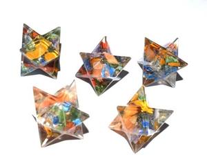 Grossiste offrant sculpté ovale Merkaba étoile mélange pierres précieuses Orgone cristaux Quartz améthyste Feng Shui gravé Sculpture Type pour - Product Image 1
